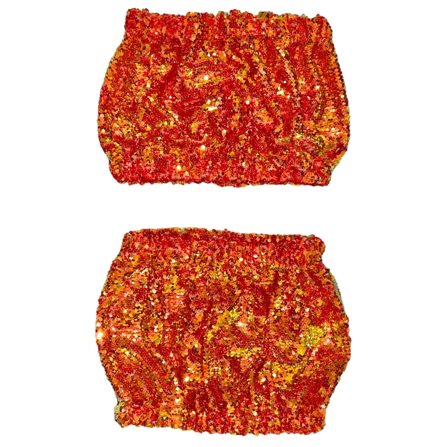 Orange Sequin Tube Mini Runway Set