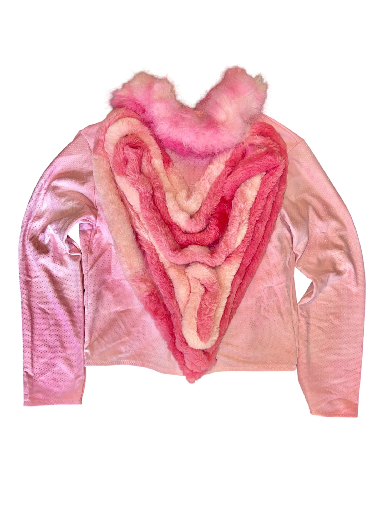 Hand Dyed Faux Fur Heart Cardigan