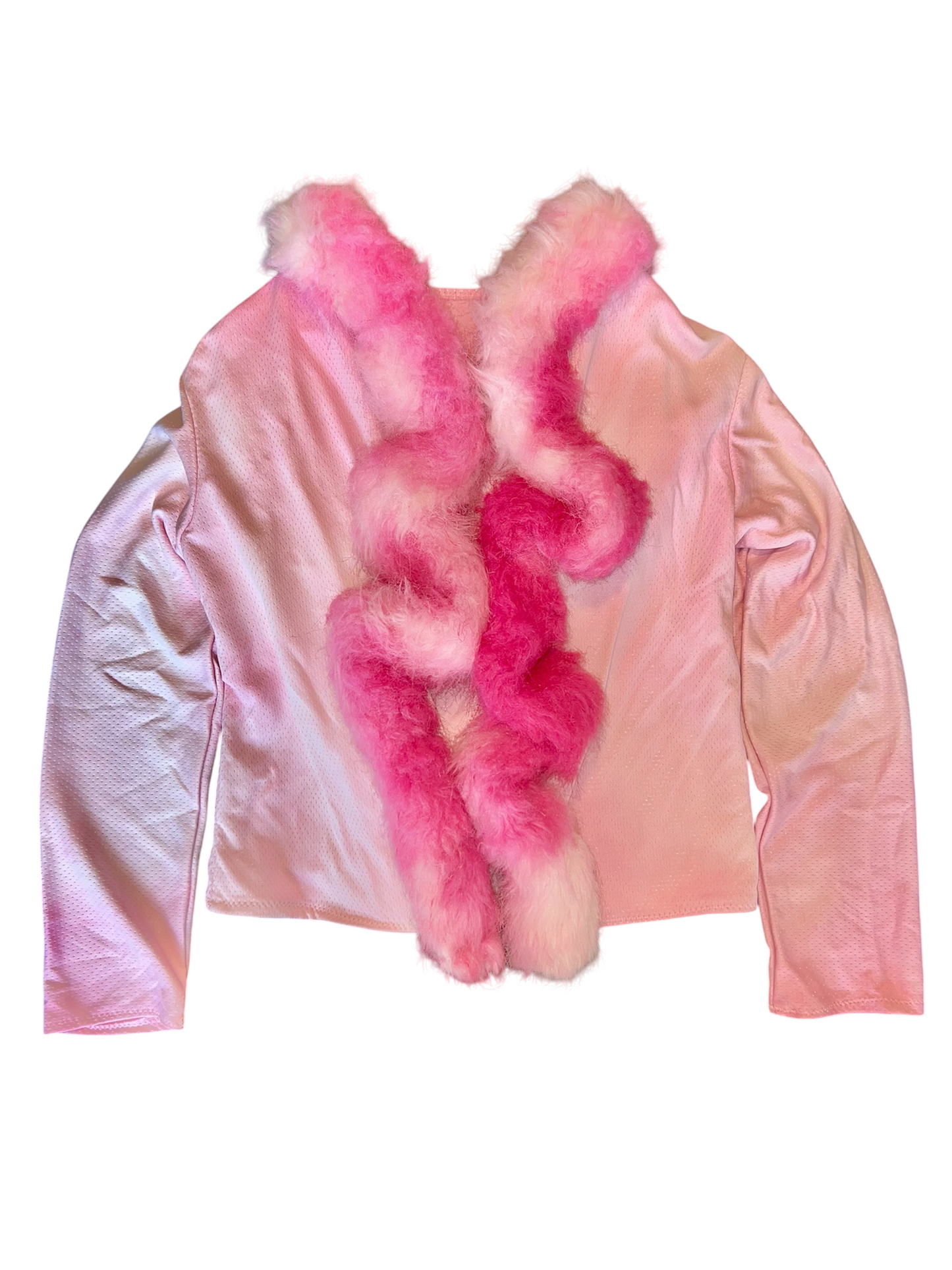 Hand Dyed Faux Fur Heart Cardigan